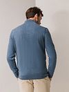 State Of Art Half Zip Pullover Wool Blend Melange Blue Model / Achterkant