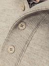 State Of Art Maglione con collo mock beige Model / Detail