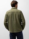 State of Art Overshirt Twill Moss Green Model / Achterkant