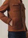 State Of Art Overshirt Ullblanding Brique Model / Detail