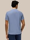 State of Art Poloshirt Jersey Ribbed Contrast Blå Model / Achterkant