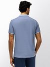 State of Art Poloshirt Jersey Ribbed Contrast Blå Model / Achterkant