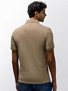 State Of Art Polo Piqué Taupe Model / Achterkant