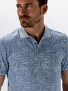 State of Art Polo Shirt with Leaf Print Light Blue Model / Detail