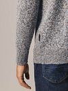 State Of Art Mocker Pullover Melange Blau Model / Detail