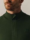 State Of Art Sweter Half Zip Dark Green Model / Detail