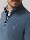 Sweter State of Art Half Zip niebieski Model / Detail