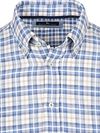 Camicia Steppin' Out in lino e cotone a quadri blu e sabbia Product / Detail