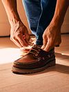 Buty żeglarskie Suitable ze skóry naturalnej w kolorze brązowym Model / Voorkant
