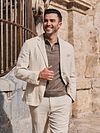 Suitable Washed Linen Suit Ecru Model / Sfeerbeeld