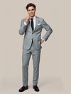 Garnitur Suitable Sharkskin z wełny w kolorze zielonym Model / Voorkant