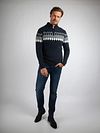 Suitable Avery Nordic Half Zip Trui Wolblend Navy Model / Voorkant