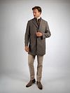 Suitable Cappotto in lana pepita beige/cammello Model / Voorkant