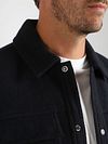 Suitable Overshirt Wool Blend Navy Model / Detail