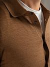 Suitable Cárdigan Camisero Merino Camel Model / Detail