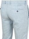 Suitable Chino Pico Pleat Cotton Linen Glencheck Lichtblauw Product / Achterkant