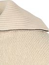 Suitable Deep Zip Pullover z gotowanej wełny, ecru Product / Detail