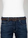 Suitable Geweven Riem Navy Taupe Model / Voorkant
