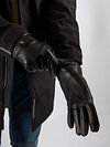 Guantes de napa de piel Suitable en negro Model / Voorkant