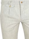 Suitable Chino Pico Pleat Cotton Linen Glencheck Hellgrau Product / Detail