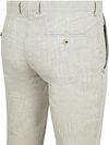Suitable Chino Pico Pleat Cotton Linen Glencheck Hellgrau Product / Achterkant