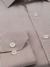 Suitable koszula twill w paski brązowa z ekstra długim rękawem Product / Detail
