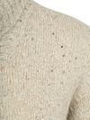 Suitable Maglione con collo sciallato in tweed di lana eco écru Product / Detail