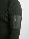 Suitable Mou maglione Half Zip verde scuro Model / Detail