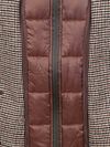 Suitable Manteau Mix Laine Pepita Beige Camel