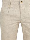 Suitable Chino Pico Pleat Cotton Linen Pepita Beige Product / Detail