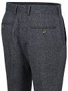 Suitable Pantaloni Straight Pleat Herringbone Blu navy