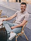 Suitable Polo Rishi Merino Beige Model / Sfeerbeeld