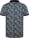 Suitable Polo a fiori blu scuro Product / Achterkant