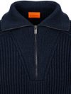 Suitable Half Zip Pull Sailor Wool Blend Marine