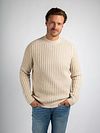 Suitable Pullover Boiled Wool Ecru Model / Voorkant