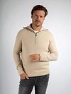 Suitable Pullover con zip profonda in lana cotta écru Model / Voorkant con Stefan
