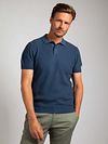 Suitable Respect Polo Structure Knit Niebieski Model / Voorkant z Stefan