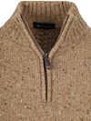 Suitable Half Zip Trui Donnegal Tweed Eco Wool Beige Product / Detail
