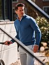 Suitable Merino Half Zip Trui Ink Blauw Model / Sfeerbeeld