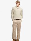 Superdry Half Zip Pullover Jacob Cable Ecru Model / Voorkant