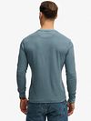 Superdry Pullover Henley Textured Blue Model / Achterkant
