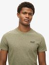 Superdry Klassisk T-shirt i olivgrön melange Model / Voorkant