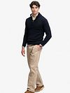 Superdry Knit Half Zip Cotton Jumper Navy Model / Voorkant