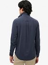 Koszula Superdry Vintage Destroy Pique w kolorze Sailing Navy Model / Achterkant