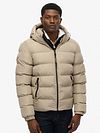 Superdry Kurtka Pikowana Z Kapturem Greige Model / Voorkant