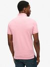 Superdry Klassisk Poloshirt i Melange Rosa Model / Achterkant