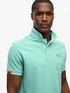 Superdry polo Destroyed i grøn Model / Voorkant