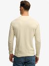 Superdry Pullover Henley Textured Ecru Model / Achterkant