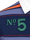 Superdry Rugby Polo Double Emblem Stripe Pomarańczowy granat Product / Detail