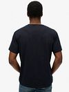 Superdry T-shirt Essentials Relaxed Donkerblauw Model / Achterkant
